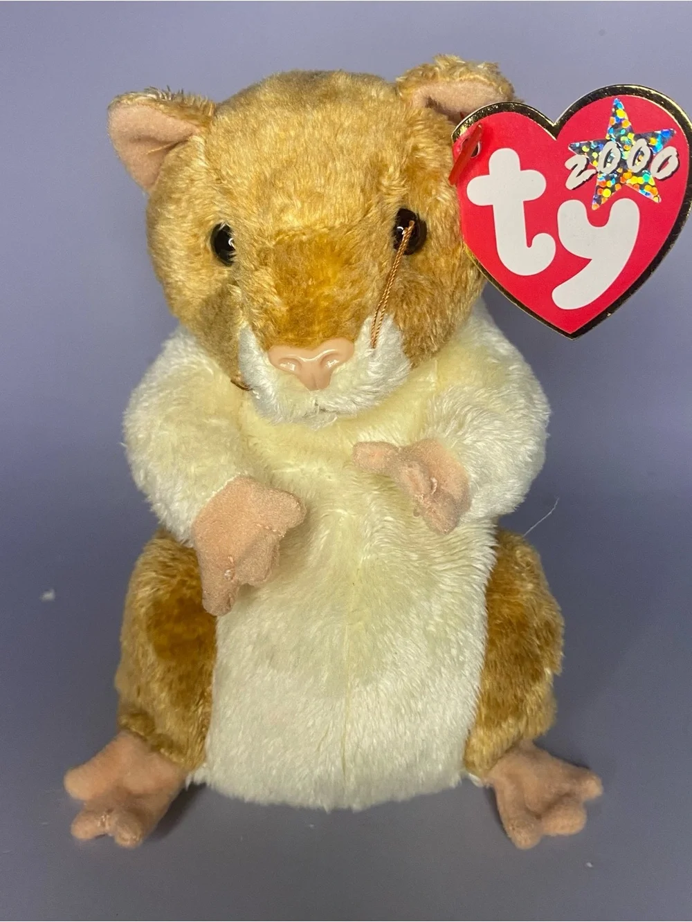 Ty Beanie Babies Nibbly The Bunny, Nuts The SquirrelPellet the Hamster Lot Of 3
